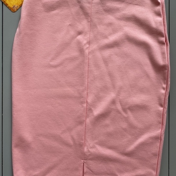 Nwt Hybrid & Company High Waist Pink MIDI Skirt Size Medium - Picture 10 of 14